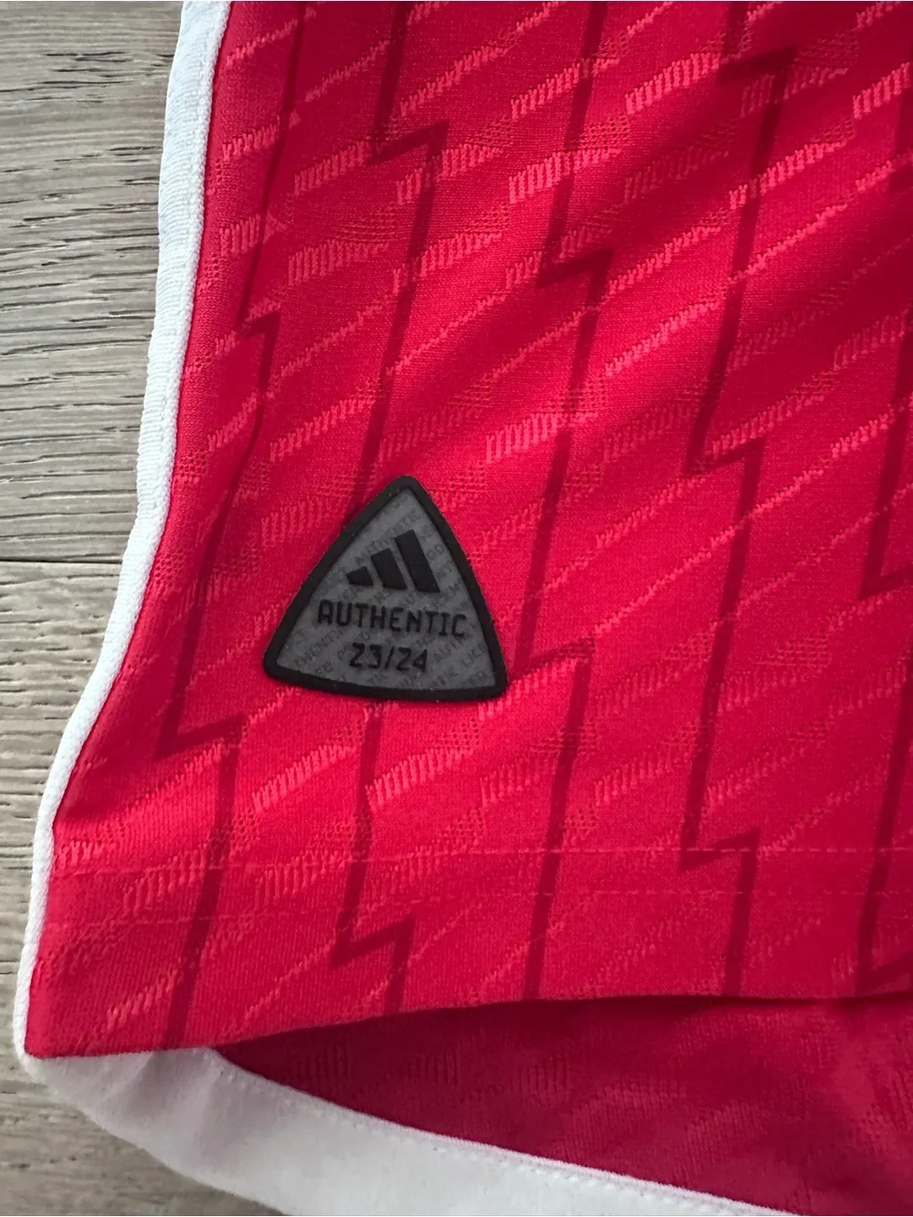2023-2024 Arsenal Home Authentic Champions League Declan Rice LARGE